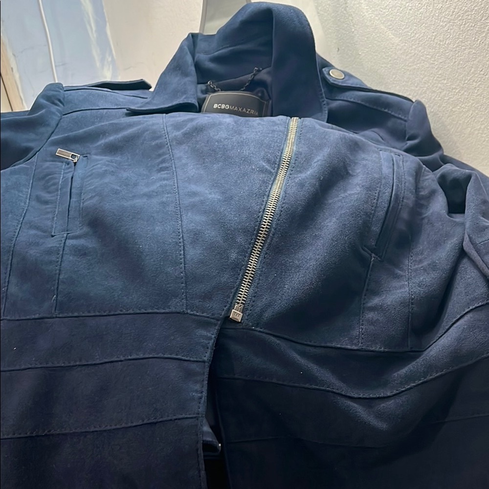 BCBGMAXAZRIA Men's Navy Jacket